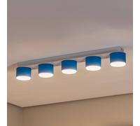 Eko-Light Plafón Cloudy barra 5 luces azul