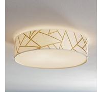 Eko-Light Plafón Zulu blanco/dorado redondo