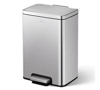 EKO Madison Bote de basura 20L acero cepillado, bote de basura cocina, pedal resistente, bote de basura baño, cierre suave, botes de basura, botes de basura para baño