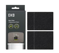 EKO Recambios de filtro de olor para cubo de cocina y cubo de compost, desodorante de carbón activado, absorbente de olores de carbón fuerte, paquete de 4 reemplazos