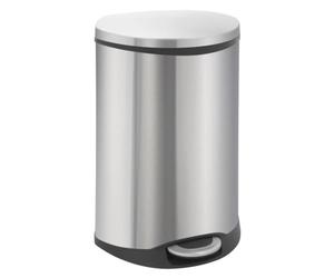 EKO VB 921850 - Cubo de la basura con tapa y pedal (50 l, acero inoxidable), color Gris Mate
