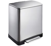 EKO VB 926820 - Cubo de la basura con pedal, (20 l, acero inoxidable mate, profundidad tapa 10.2 "- 26.0cm, ancho 14.2 "- 36.0cm, 17.6 "- 44.6cm, 17.6" - 44.6cm)