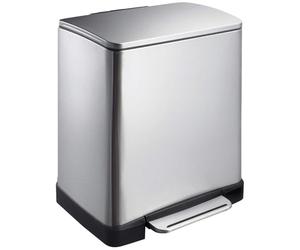 EKO VB 926820 - Cubo de la basura con pedal, (20 l, acero inoxidable mate, profundidad tapa 10.2 "- 26.0cm, ancho 14.2 "- 36.0cm, 17.6 "- 44.6cm, 17.6" - 44.6cm)