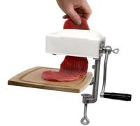 Ekoama Herramienta ablandadora manual de carne de hierro fundido, diseño ergonómico, compacta, máquina de cubos de carne de mano, para carne de res, pollo, cerdo, cocina