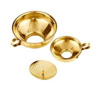 Ekoama Juego de embudos de acero inoxidable de 2/3 piezas ancho para verter fácilmente salsas y líquidos, herramienta esencial de cocina