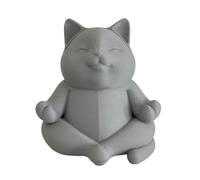 Ekoama Soporte para gafas de resina con forma de animal, estatua de gatos, adorno decorativo para meditaciones, decoración del hogar, cumpleaños