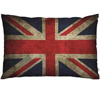 EKOBLA Funda de Almohada con diseño Vintage de la Bandera del Reino Unido, Estilo Retro, Bandera británica, rústica, Grunge, decoración de Arte Lumbar, Funda de Almohada para sofá, Cama, tamaño Queen