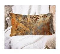 EKOBLA Fundas de Almohada Rectangulares de Granja Marrón Óxido, Estructura de Hierro de Acero Oxidado, Arte Moderno, Cintura Decorativa para el Hogar