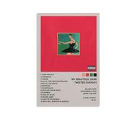 EKoKim Póster decorativo con texto en inglés «My Beautiful Dark Twisted FANTASY» para pared, póster de pared e imagen artística moderna para decoración de dormitorio familiar, 20 x 30 cm