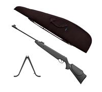 Ekol Carabina Major de Aire Comprimido Potencia 23,9 Julios Calibre 4,5 Incluye Bípode y Funda de Poliéster de 125 cm de Color Negro