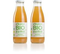 ÉKOLO Zumo de Manzana Ecológico, 100% Exprimido, 6 Botellas x 750 ml, 4500 ml (Paquete de 2)