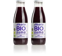 Ekolo Zumo De Uva Ecológico, 100% Exprimido, 6 Botellas * 750Ml 4500 ml (Paquete de 2)