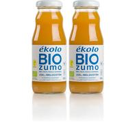 Ekolo Zumo De Uva Melocotón Ecológico, 100% Exprimido, 12 Botellas * 200Ml 2400 ml (Paquete de 2)