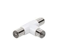 Ekon Divisor de Antena de TV de 9,5 mm, 2 Tomas Macho, 1 Conector Hembra Divisor coaxial, Divisor de Antena de TV, para TV, Smart TV, decodificador, Digital terrreste, satélite