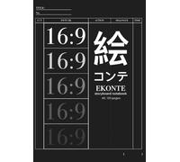 EKONTE Storyboard Notebook: Japanese-Style 16:9 Frame Ratio Storyboard Template Notebook for Directors, Animators & Creative Storytellers