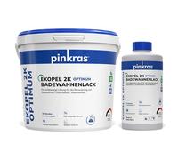 EKOPEL 2K Optimum - Juego de barniz para bañera (24 unidades, tiempo de endurecimiento, revestimiento esmaltado, color de bañera, hasta 1,7 metros), color blanco