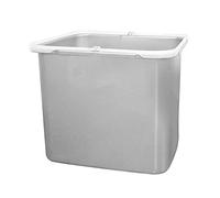 EKOTECH Cubo de basura de plástico, gris, 30,5 x 22 x 31 cm