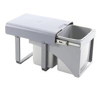 EKOTECH Ekko Front 40 - Cubo de basura empotrable (1 x 16/2 x 8 litros, plástico), color gris