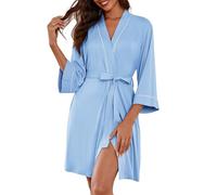 Ekouaer Bata Mujer Corta Tipo Kimono Suave de Punto