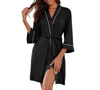 Ekouaer Bata Mujer Corta Tipo Kimono Suave de Punto