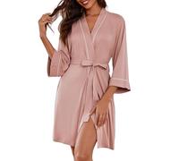 Ekouaer Bata Mujer Corta Tipo Kimono Suave de Punto