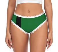 EKPASVC Flag Of The Sultanate Of Delhi - Calzoncillos de encaje para mujer, blanco, L
