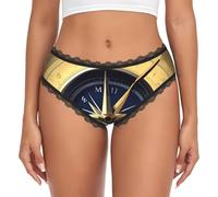 EKPASVC Law Of The Compass Navigation - Calzoncillos de encaje para mujer, Negro, S