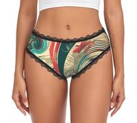 EKPASVC Not All Who Wander Are Lost - Calzoncillos de encaje para mujer, Negro, XXL