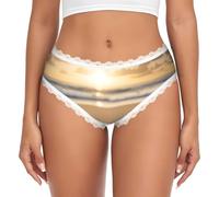 EKPASVC Seashell Landscape On The Beach - Calzoncillos de encaje para mujer, blanco, S