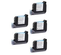 Ekrvuzg Prora de inyección de Tinta JS12 600DPI con Tinta de solvente ecológica Seca y Seca 12. Altura de impresión de 7 mm Compatible con Cartuchos de Tinta Coloridos Premier Model(JS12-Black-5pcs)