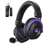 EKSA E900WT Cascos Gaming Inalámbricos para PC, PS5, PS4, Switch, Mac - Auriculares Gaming Inalámbricos y Microfono Cancelación Ruido, Gaming Headset with 2.4GHz USB A & C,80H Batería, 3D Sonido