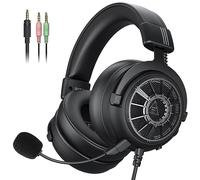 EKSA StarEngine S Cascos Gaming Auriculares Gaming con Micrófono, Compatibles con PS4, PS5, Xbox One, PC, Switch, Suave Orejeras de Memoria, Diadema Acolchada y Ajustable, 3.5mm Jack para PC