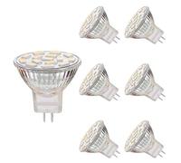 EKSAVE MR11 GU4.0 3.5W LED bombillas, equivalente a 25-35W Halogenlampen, GU4.0 Base AC/DC 12V, 350 LM, 120° Flutlichtstrahl, Einbauleuchten, Warmweiß (3000K, 6pcs)