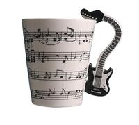eKsdf Divertida taza de café de cerámica con diseño de guitarra negra, taza de té, taza de cacao, taza de regalo para hombres y mujeres (Type-3 (400 ml)