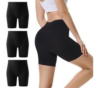 EKSHER Bragas Leggings Mujeres Negro Cortos Boxer Shorts Bragas Pantalones Anti Fricción Pantalones Cortos de Seguridad Pack de 3 Negro M