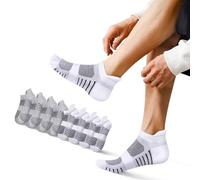 EKSHER Calcetines Hombre Deporte Blancos Algodon 8 Pares Cortos Trail Running Antideslizantes Mujer Antiampollas
