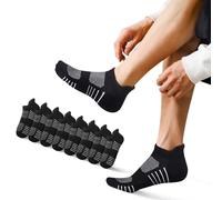 EKSHER Calcetines Tobilleros Mujer Calcetines Negros Hombre 8 Pares Calcetines Hombre Verano Calcetines Hombre Algodon Calcetines Antideslizantes Mujer Calcetines Antiampollas Senderismo