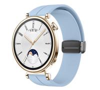 EKSIL Correa con hebilla magnética de 18mm para huawei watch gt 4, repuesto de pulsera de 41mm, correa deportiva de silicona, pulsera gt4(Light purple,18mm watch strap)