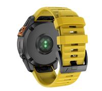 EKSIL Correa de reloj de 22 mm para Garmin Fenix 6 Pro/Fenix 6/ 7/ 7 Pro/ 5/Epix Pro 47 mm, correa de silicona suave de ajuste rápido de 22 mm para Garmin Forerunner 965/955/945/935(Yellow)