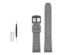 EKSIL Correa de reloj de caucho flúor FKM, correa de reloj deportiva de 20mm, 21mm, 22mm y 24mm(Grey black buckle,21mm)