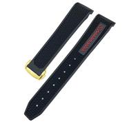 EKSIL Correa de reloj de silicona suave de 19 mm, 21 mm, 20 mm, compatible con Omega Speedmaster 326, correa de reloj Seamaster 300, herramientas deportivas negras, 20mm