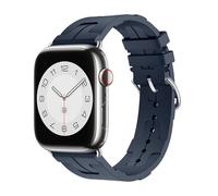EKSIL Correa de reloj FKM para Apple Watch, correa de 49 mm, 45 mm, 44 mm, correa de reloj de caucho fluorado, 10.ª 46 mm, 42 mm, correa impermeable(E,S10 42mm)