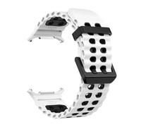 EKSIL Correa de silicona marina para reloj ultra 47mm pulsera sin huecos banda deportiva de dos tonos para Galaxy 7 correas de reloj ultra(White Black-B)
