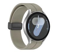 EKSIL Correa de silicona original para Samsung Galaxy Watch 6 Cassic 43 mm 47 mm 5pro 45 mm reloj Fe 4 5 6 7 40 44 mm Pulsera de hebilla magnética Banda de vigilancia(Titanium Gray-B,Watch 7 40 44)