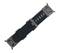 EKSIL Correa de silicona suave para Samsung Galaxy Watch Ultra, correas de reloj deportivas de 47mm para Galaxy Ultra, pulsera con extremo curvado sin huecos(Black black)
