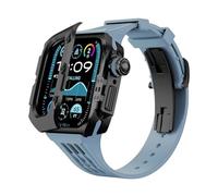 EKSIL Kit de modificación de correa de reloj, para Apple Watch Ultra 2 de 49 mm, 9, 8, 7, 45 mm, funda de titanio Soul Cool para iWatch Ultra de 49 mm, kit de accesorios de correa de reloj de goma