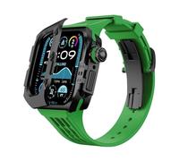 EKSIL Kit de modificación de correa de reloj, para Apple Watch Ultra 2 de 49 mm, 9, 8, 7, 45 mm, funda de titanio Soul Cool para iWatch Ultra de 49 mm, kit de accesorios de correa de reloj de goma