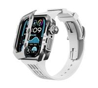 EKSIL Kit de modificación de correa de reloj, para Apple Watch Ultra 2 de 49 mm, 9, 8, 7, 45 mm, funda de titanio Soul Cool para iWatch Ultra de 49 mm, kit de accesorios de correa de reloj de goma