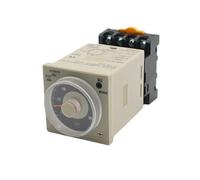 EKSIL Relé de tiempo H3CR-A de 11 pines CA 100-240 V serie H3CR, 12 VD, 24 VCC, 100-240 VCA, 24-220 VAC-CC temporizador (12 V-48 VAC-CC)