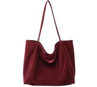 EKsma Bolsos de mano gamuza con forma media luna, bolsos hombro holgados, diseñador tipo hobo for mujer(Burgundy)